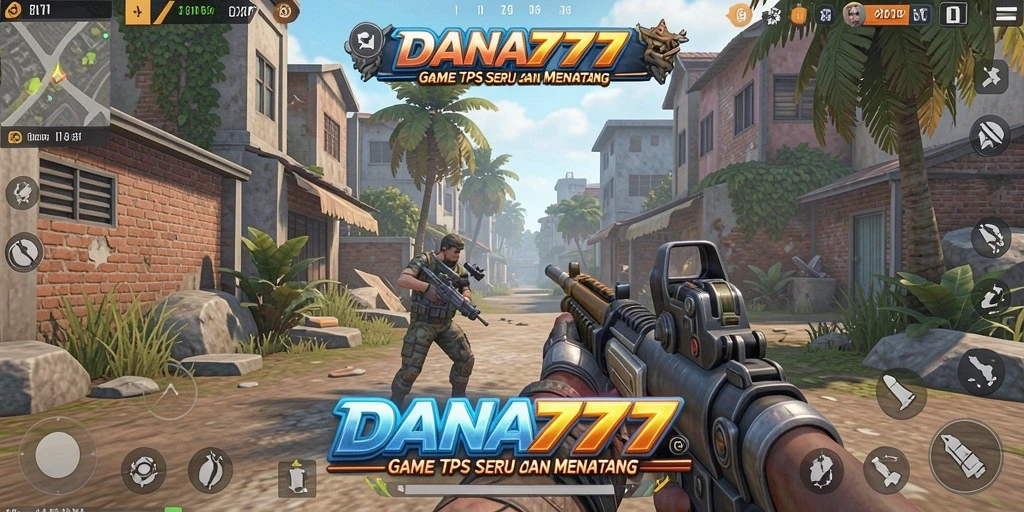 Screenshot DANA777 menampilkan aksi seru gameplay TPS.