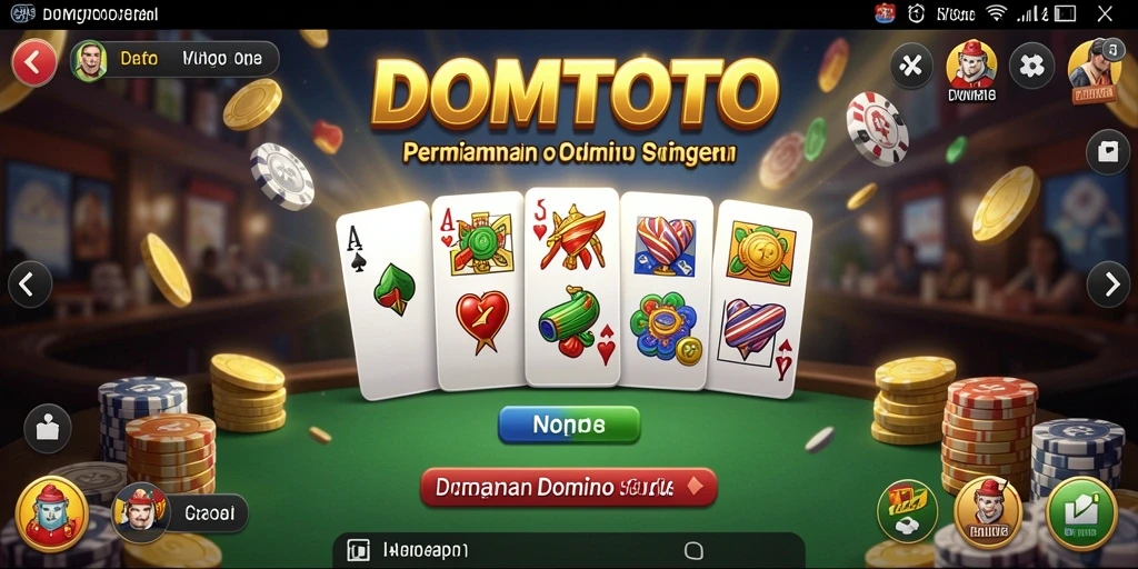 Screenshot menunjukkan gameplay seru dan menantang dalam DOMTOTO.