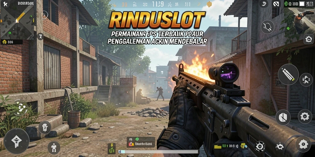 Gameplay RINDUSLOT yang menegangkan dan seru di medan perang.