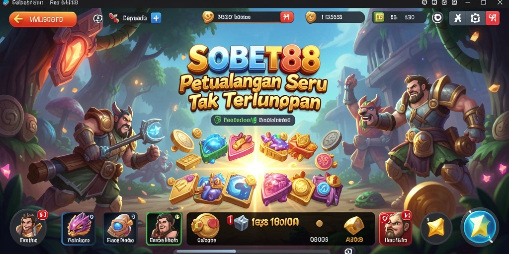 Screenshot gameplay SOBET88 yang menampilkan petualangan seru.