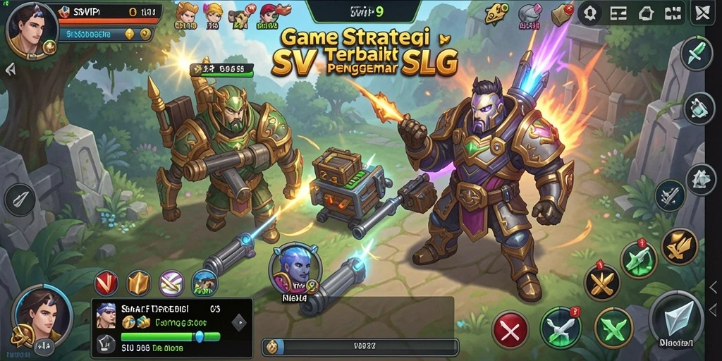 Tangkapan layar SVIP9 menunjukkan pertempuran strategis yang mendebarkan dalam gameplay SLG.